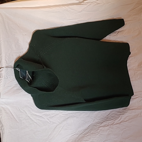 Dark Green Turtleneck Sweater - Picture 3 of 7